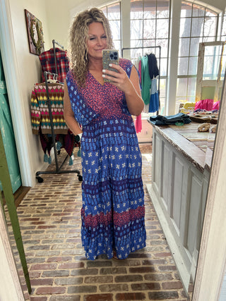 Rebecca Rayon Printed Dress