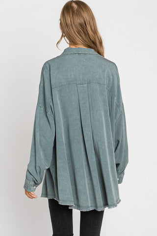 Spruce it Up Mineral Wash Long Sleeve Top