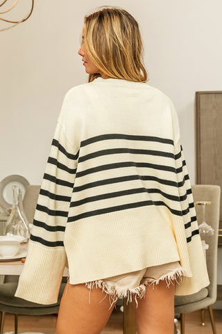 Ronna Ribbed Striped Sweater