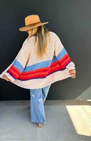 Charlotte Striped Knit Cardigan