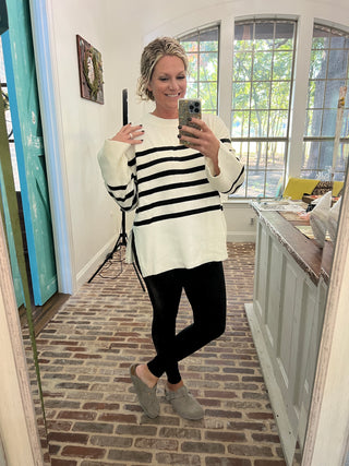Ronna Ribbed Striped Sweater