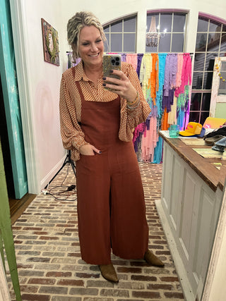 Copper Overall Jumpsuit