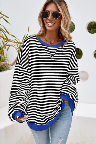 Gigi Black Striped Pullover Top