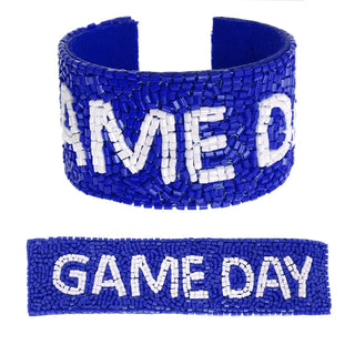 Game Day Beaded Cuff Bracelet