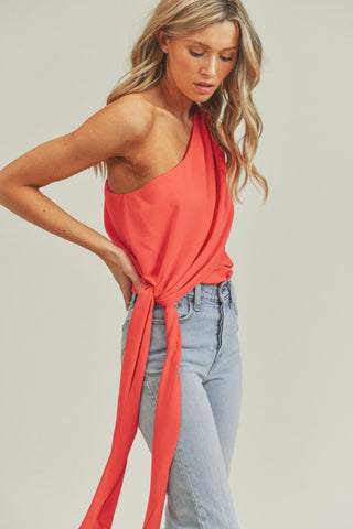 Razzle Dazzle Em One Shoulder Top