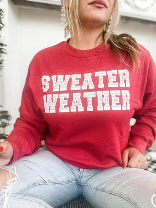 Sweater Weather Red Sweatshirt