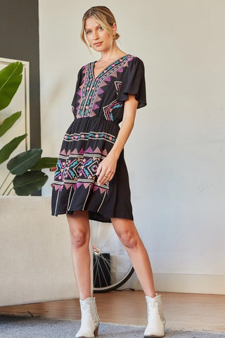 Out West Embroidered Dress