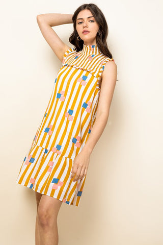 Mazie Mustard Stripe Dress