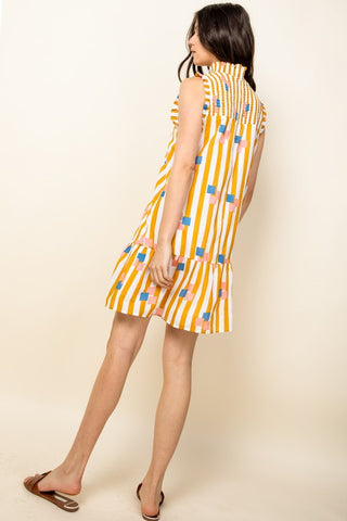 Mazie Mustard Stripe Dress